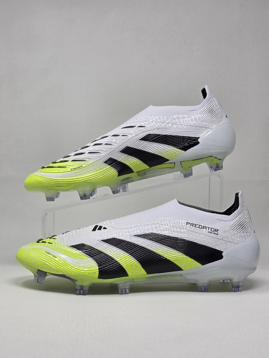 Adidas Predator Elite Laceless FG Mens Size 9 White Green Soccer Cleats JI1075 main image 9